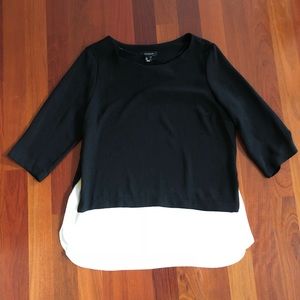 Black and White Layered Top